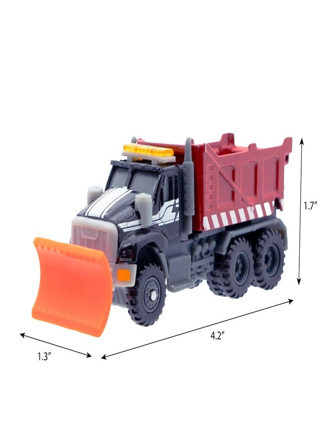 Mighty Fleet Diecast 3-Pack, Snow Shovel, Cherry Picker, and Ambulance, Durable 3” Diecast Vehicles for Kids Ages 3+ - Image 2